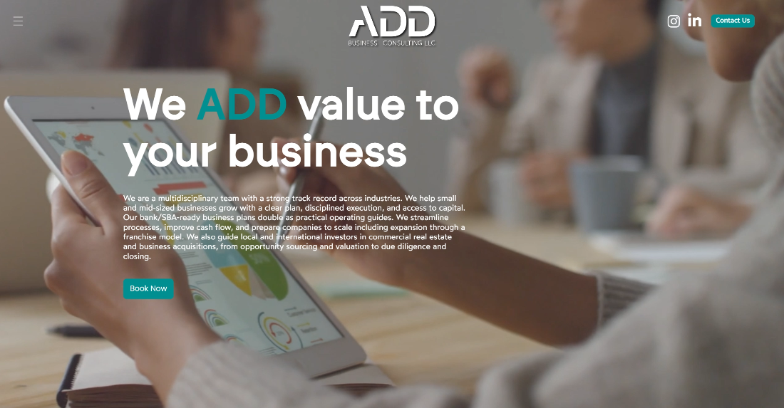 ADD Consulting website preview