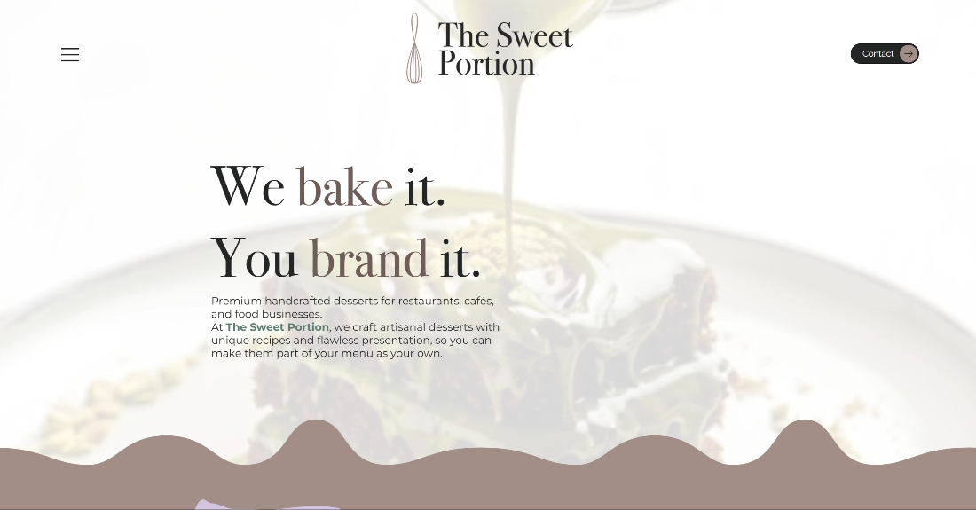 The Sweet Portion website preview